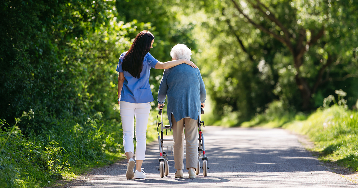 Caregiver and her patient. Credit / Shutterstock