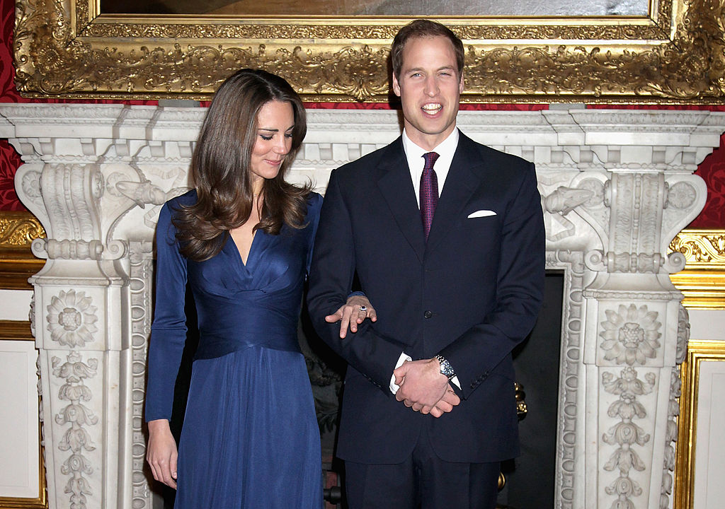 Prince William & Kate Middleton celebrate their engagement.