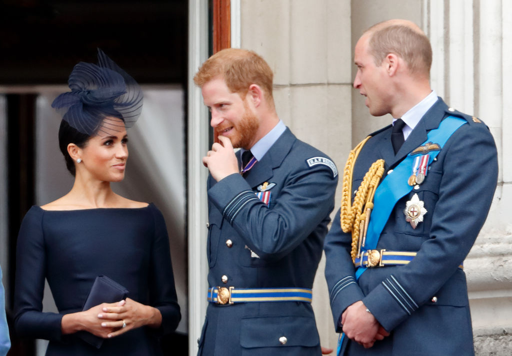 Meghan Markle speaks with Prince Harry and Prince William 