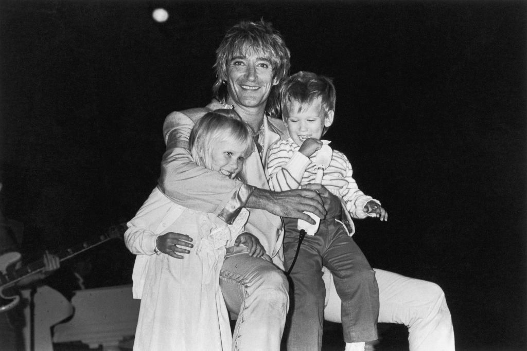 Rod Stewart poses alongside rarely-seen grandchildren for touching family  photo