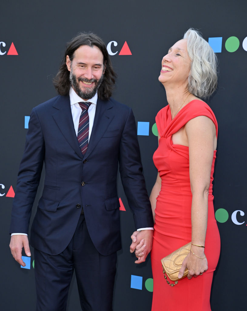 Keanu Reeves seems incredibly happy with girlfriend Alexandra Grant ...