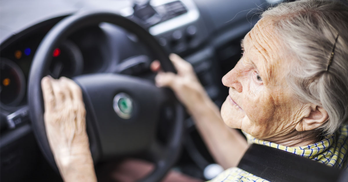 Senior woman driving a car. Credit / Shutterstock