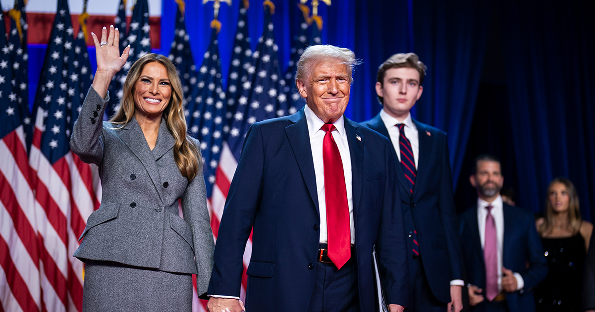 Donald, Melania, and Barron Trump. Credit / Getty Images