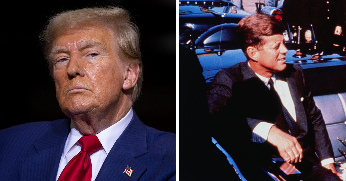 Donald Trump (left) and JFK (right). Credit / Getty Images