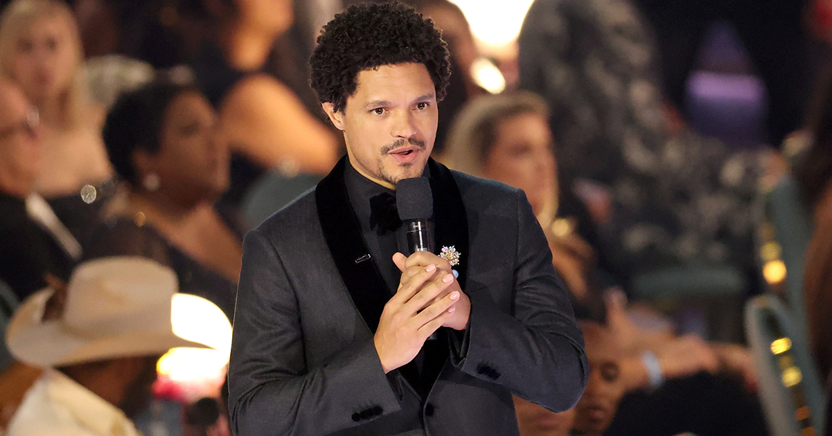 Trevor Noah at this year's Grammys. Credit / Getty Images