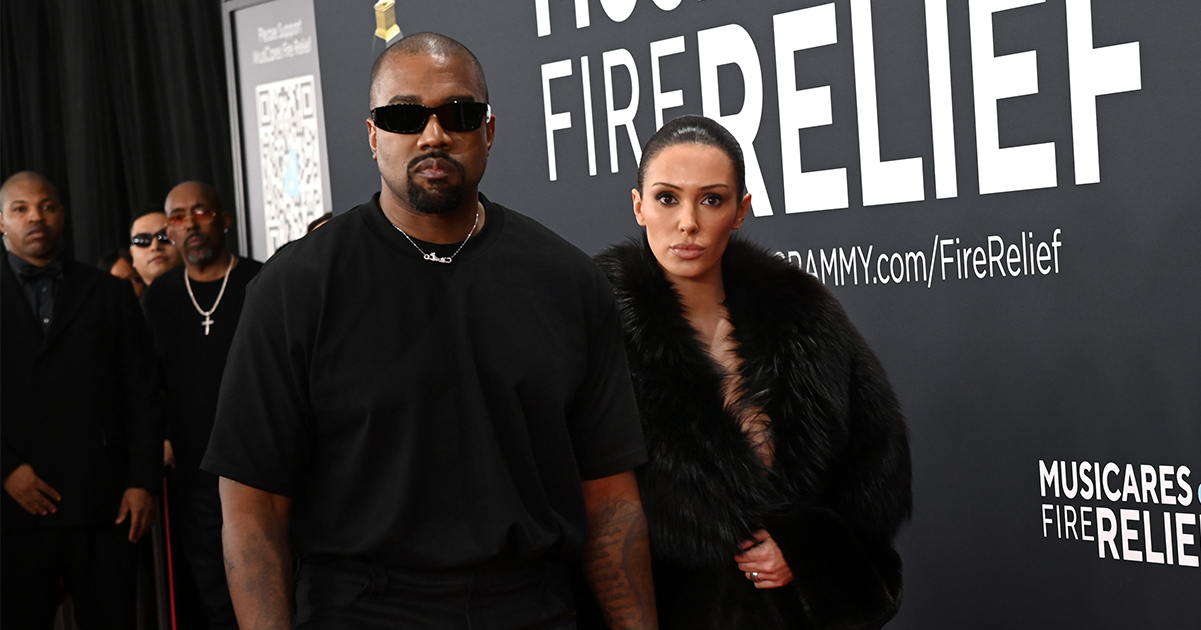 Kanye West and Bianca Censori attend the 2025 Grammys. Credit / Getty Images