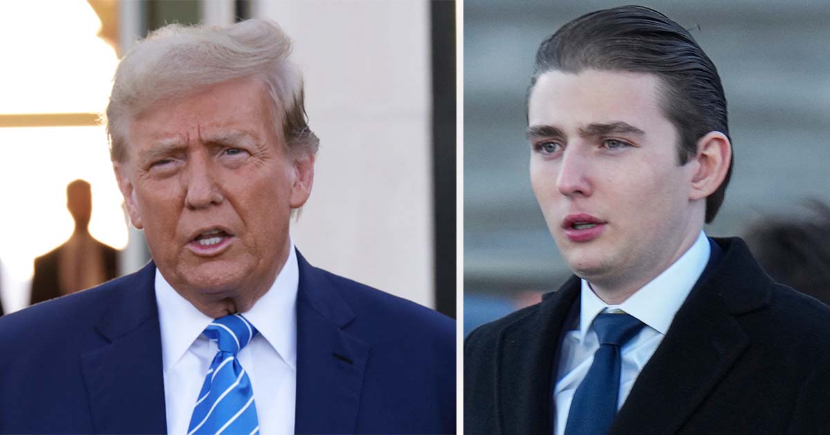 Donald Trump (left), Barron Trump (right) Credit: Getty Images