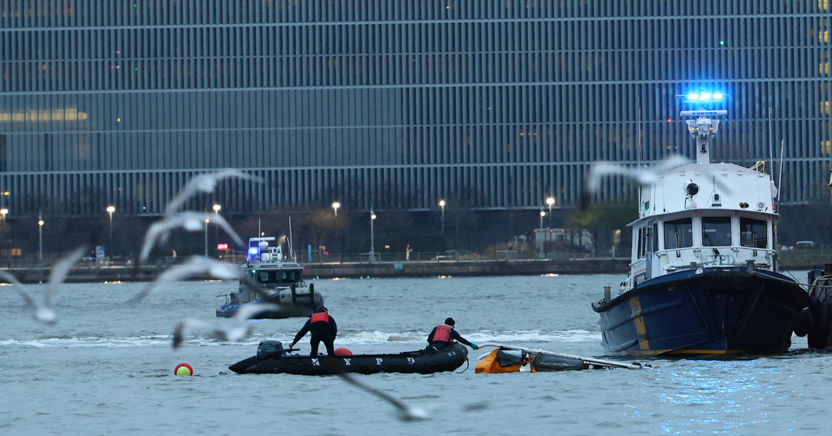 Helicopter wreckage. Credit / Getty Images