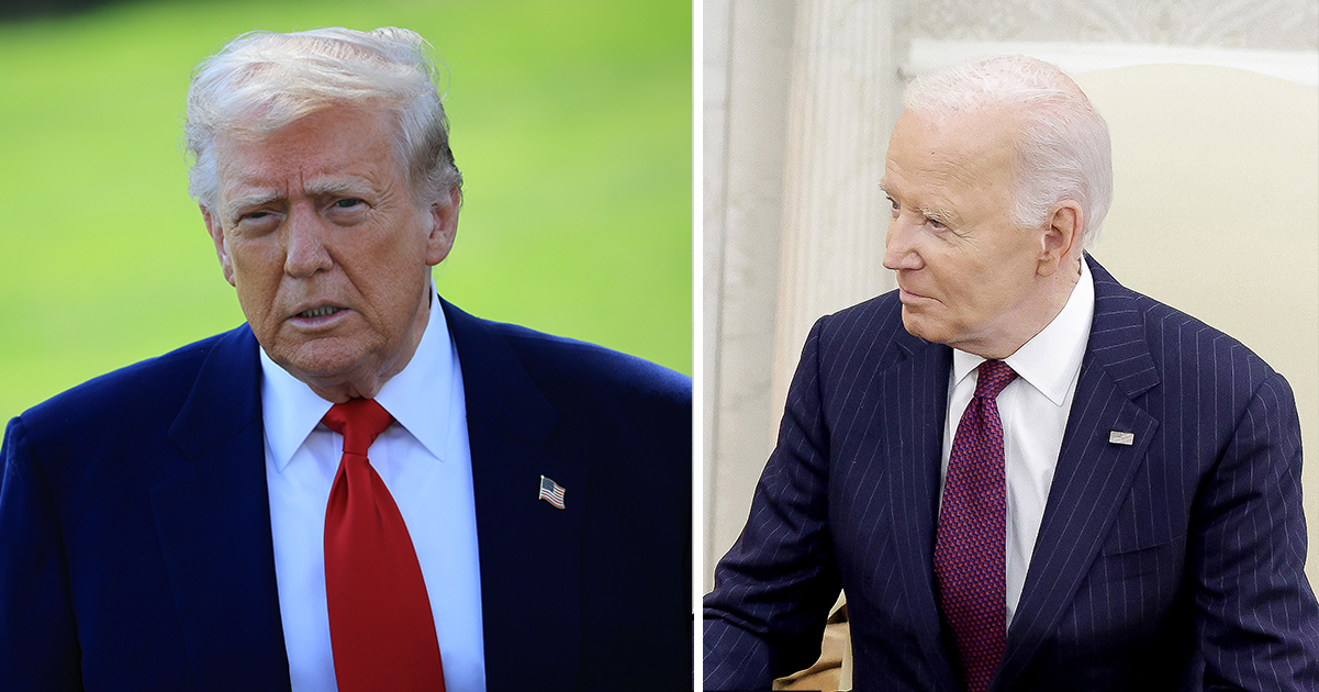 Donald Trump (left) and Joe Biden (right). Credit / Getty Images