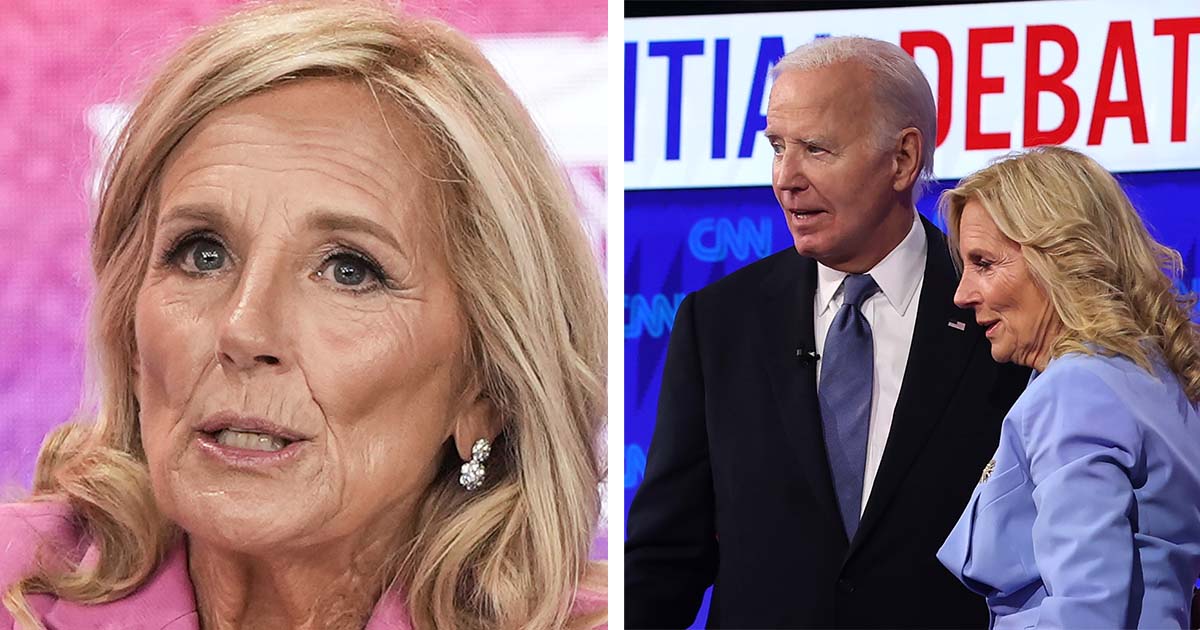 Jill Biden (left/right), Joe Biden (middle). Credit: Getty Images