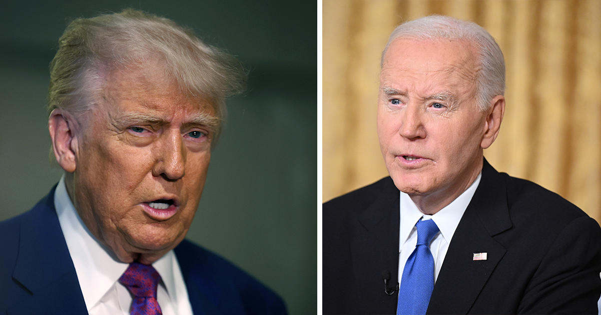 Donald Trump (left) and Joe Biden (right). Credit / Getty Images
