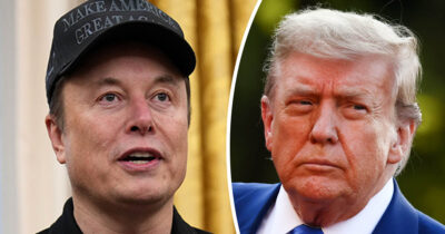 Elon Musk (left), Donald Trump (right). Credit: Getty Images