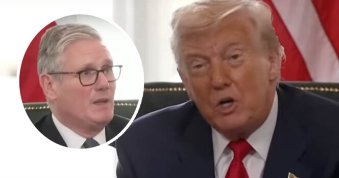 Keir Starmer (left), Donald Trump (right). Credit: Youtube/GBNews