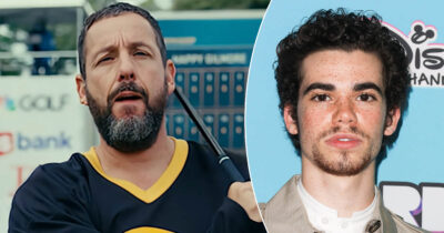 Adam Sandler (left), Cameron Boyce (right). Credit: Netflix, Getty Images