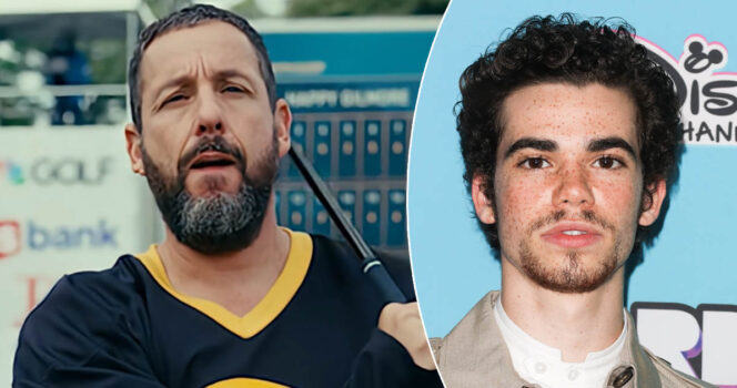 Adam Sandler (left), Cameron Boyce (right). Credit: Netflix, Getty Images