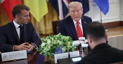 Trump and Macron. Credit / Getty Images