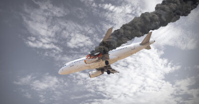 Airplane on fire (Stock Image, not directly related to the story). Credit / Shutterstock