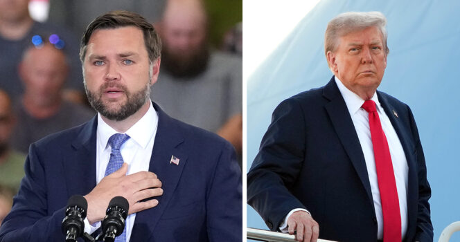 JD Vance and Donald Trump. Credit / Getty Images