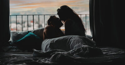 Couple share intimate moment. Credit / Shutterstock