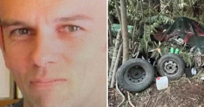 Tom Phillips and alleged campsite (Credit / New Zealand Police)