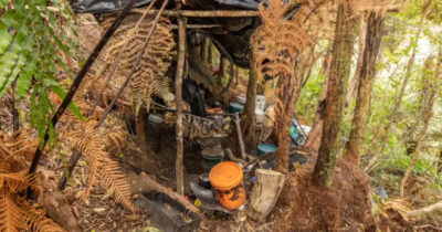 The "grim" campsite. Credit / New Zealand Police