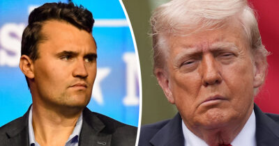 Charlie Kirk (left), Donald Trump (right). Credit: Getty Images