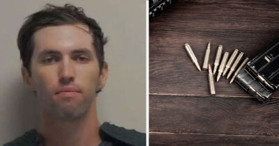 Suspect Tyler Robinson (FBI) & Stock image of rifle ammo (Shutterstock)