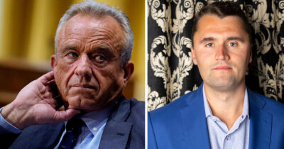 Robert F. Kennedy, Jr (left), Charlie Kirk (left). Credit. Getty Images