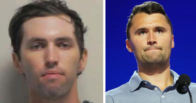 Tyler Robinson (left, Credit: FBI) and Charlie Kirk (right, Credit: Getty Images)