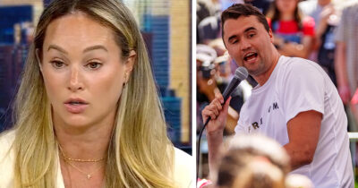 Lexi Kuenzle & Charlie Kirk. Credit / Fox News and Getty Images