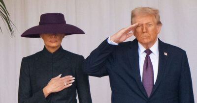 Melania Trump (left), Donald Trump (right). Credit: Getty Images