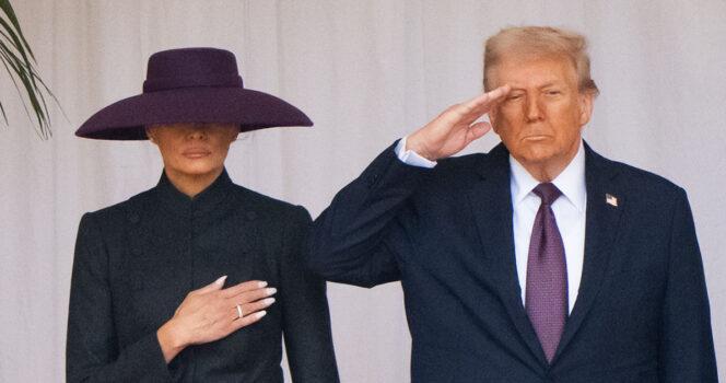 Melania Trump (left), Donald Trump (right). Credit: Getty Images