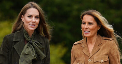 Kate Middleton (left), Melania Trump (right). Credit: Getty Images