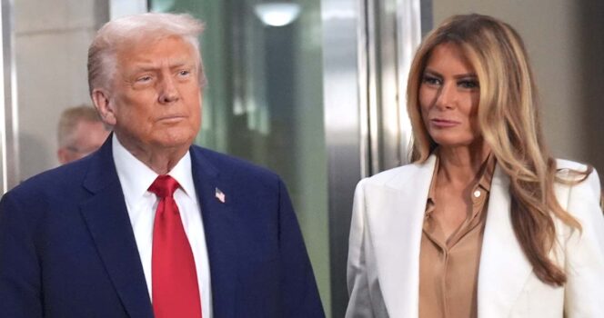 Donald Trump (left), Melania Trump (right). Credit: Getty Images