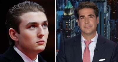 Barron Trump (left), Jesse Watters (right). Credit: Getty Images, Fox