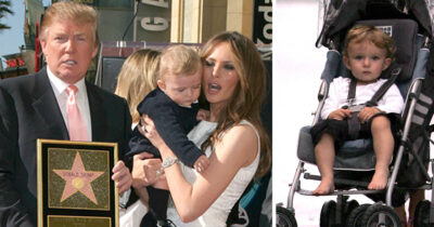Donald Trump, Barron Trump, Melania Trumo. Credit: Getty Images