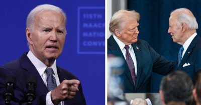 Donald Trump and Joe Biden. Credit / Getty Images