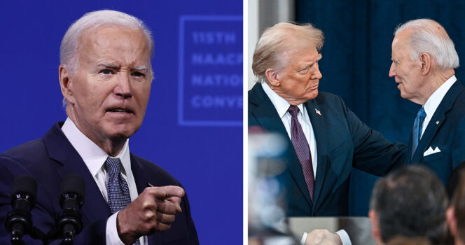 Donald Trump and Joe Biden. Credit / Getty Images