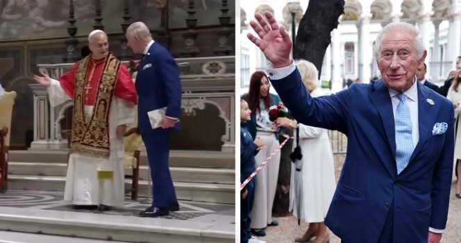 King Charles, Pope Leo. Credit: Youtube/TheGuardian, Getty Images