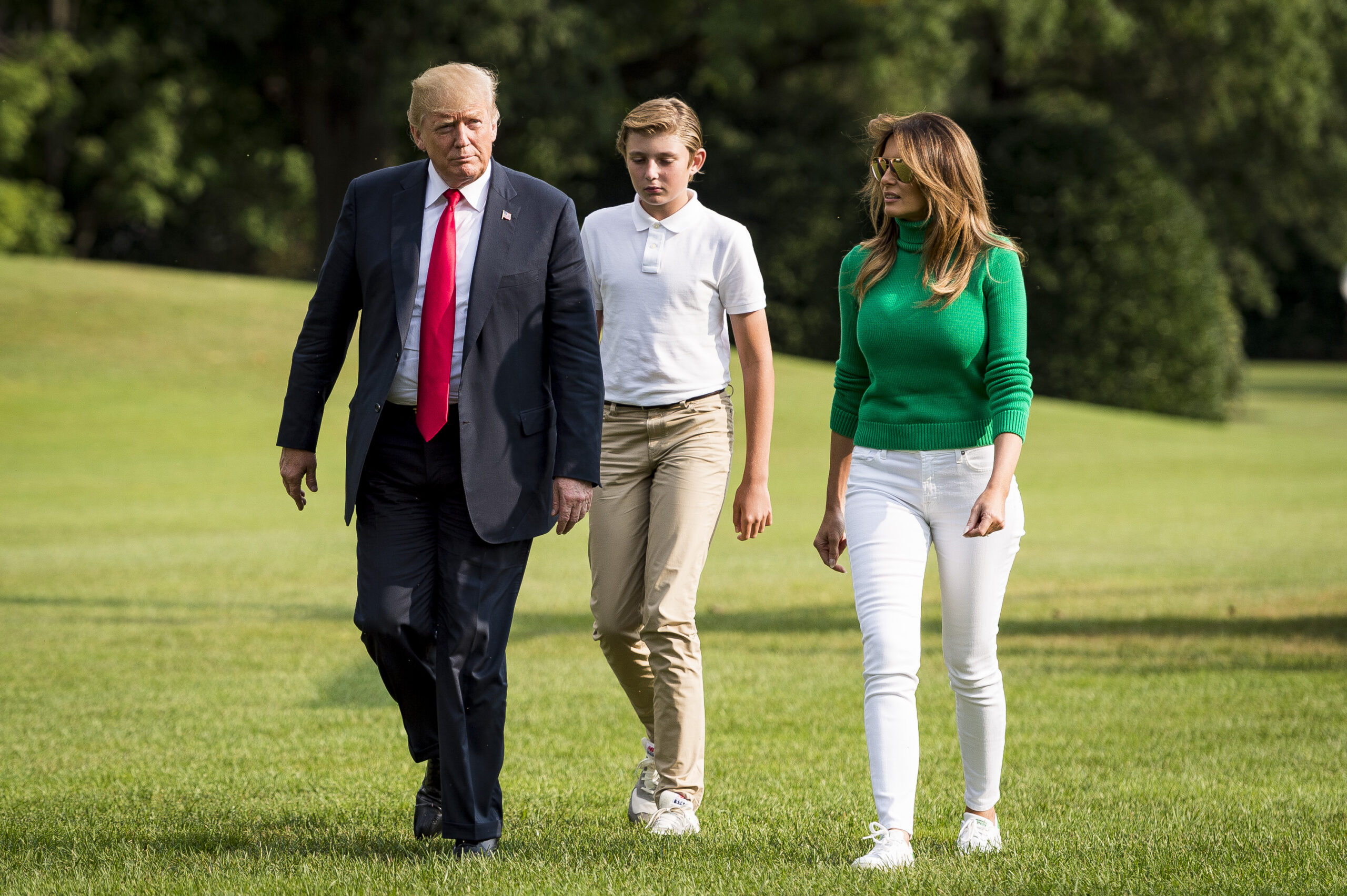 Barron Trump, Melania Trump, Donald Trump. Credit: Getty Images