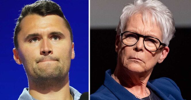 Charlie Kirk, Jamie Lee Curtis. Credit: Getty Images
