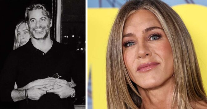 Jennifer Aniston, Jim Curtis. Credit: Instagram/Jenniferaniston, Getty Images