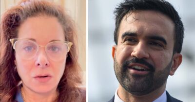 Debra Messing, Zohran Mamdani. Credit: Instagram/therealdebramessing, Getty Images