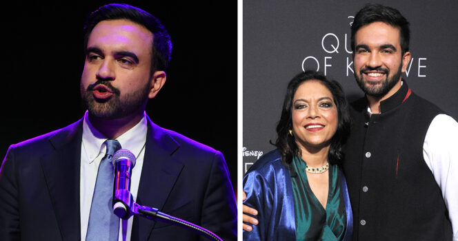 Zohran Mamdani and his mother, actress Mira Nair. Credit / Getty Images