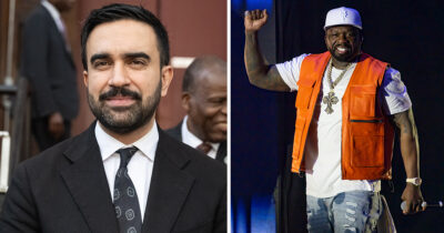 Zohran Mamdni and 50 Cent. Credit / Getty Images