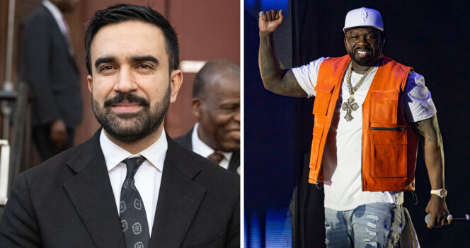 Zohran Mamdni and 50 Cent. Credit / Getty Images