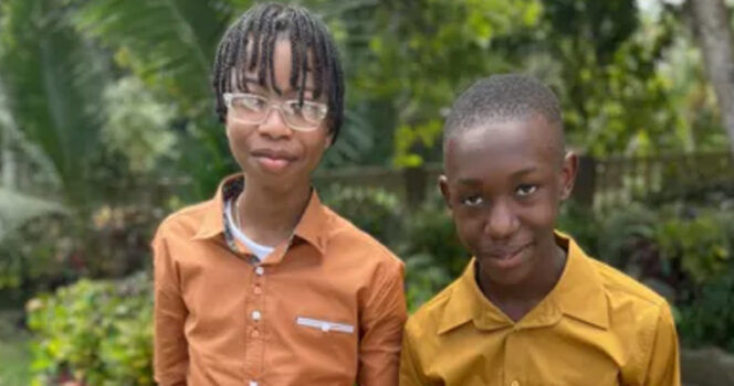 The teenagers were found holding each other. Credit / GoFundMe