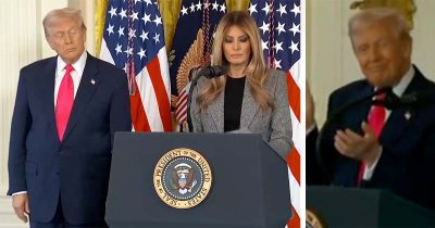 Donald Trump, Melania Trump. Credit, X/dpakman