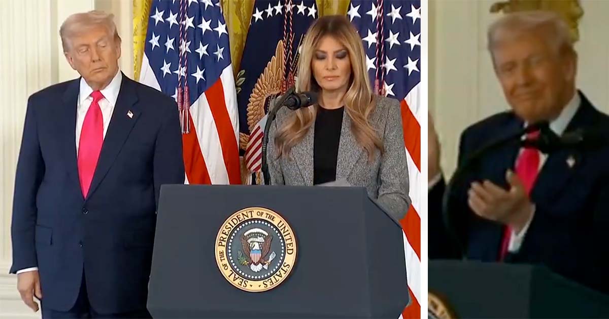 People losing it over Donald Trump’s reaction to Melania’s speech