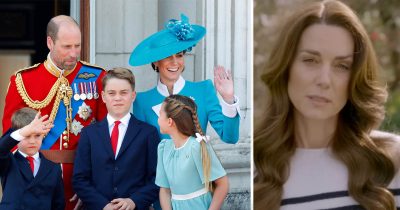 Prince William, Kate Middleton, Prince George, Princess Charlotte. Credit: Getty Images, Youtube/TheTimes